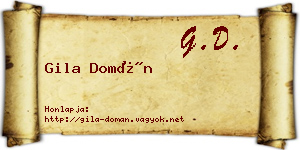 Gila Domán névjegykártya